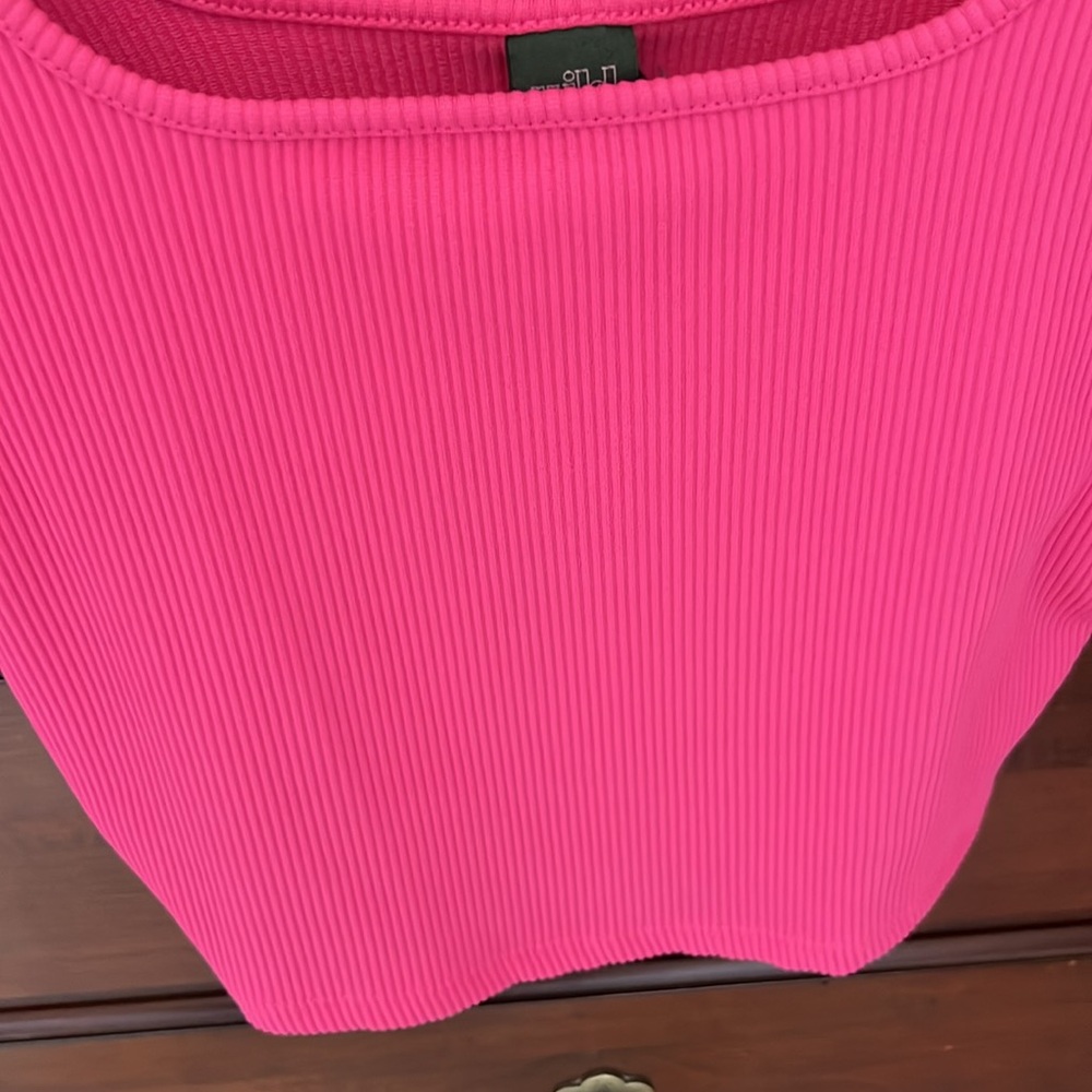 Wild Fable Pink Rib Knit Tank Medium - Picture 3 of 5